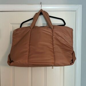 a new day Camel Nylon Weekender Bag